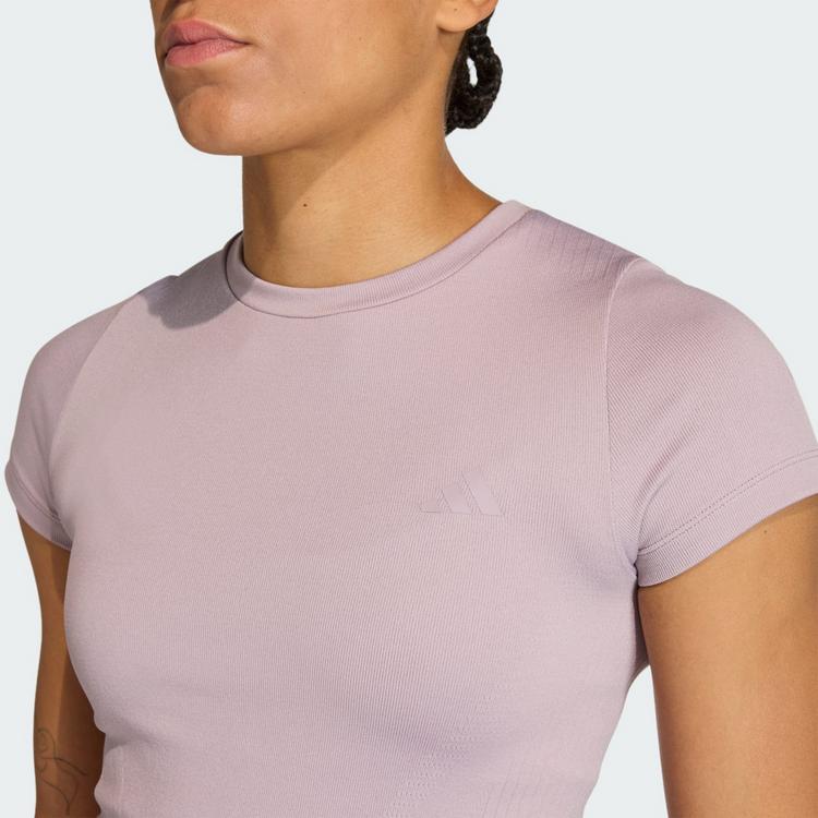 adidas adidas Workout Essentials Knit Baby T-Shirt Funktionsshirt Damen - Preloved Fig - 0 | SportScheck