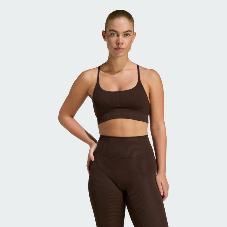 adidas adidas adidas All Me Light Support Rib Bra BH Damen - Aurora Coffee - 0 | SportScheck