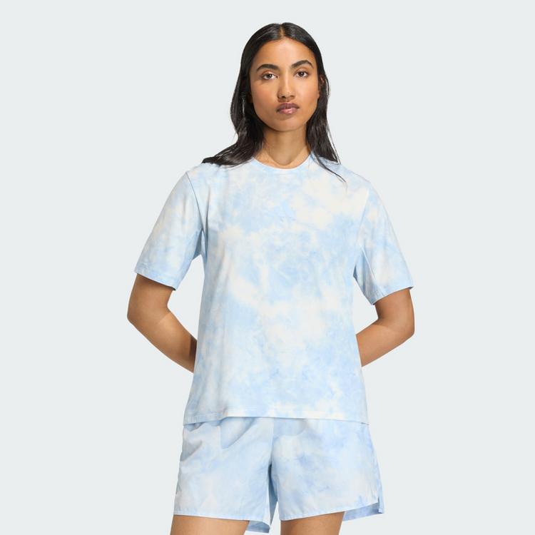 adidas adidas Terrex Multi Spray Dye T-Shirt Funktionsshirt Damen - White / Glow Blue - 0 | SportScheck