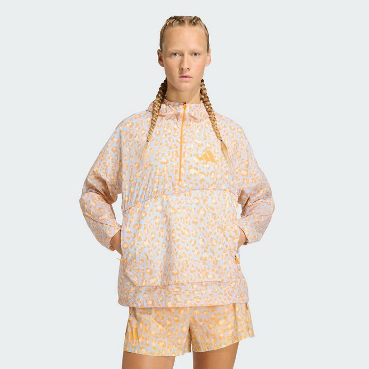 adidas adidas Terrex Xploric CLIMA365 Printed Wind Funktionsjacke Damen - Off White / Glow Blue / Pure Tangerine - 0 | SportScheck