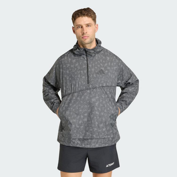adidas adidas Terrex Xploric CLIMA365 Printed Wind Windbreaker Herren - Grey Six / Carbon / Black - 0 | SportScheck