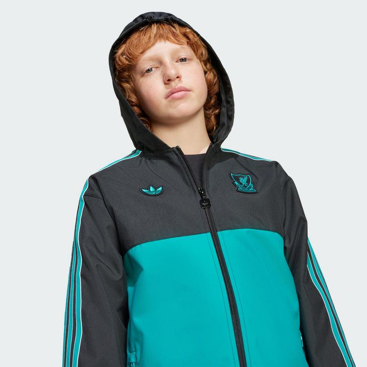 adidas adidas FC Liverpool Terrace Icons Kids Parka Jacke Kinder - Black / Sea Green - 0 | SportScheck