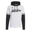 adidas adidas&nbsp;Dugout&nbsp;Pinstripe&nbsp;Kapuzentrikot Hoodie Herren - White / Black