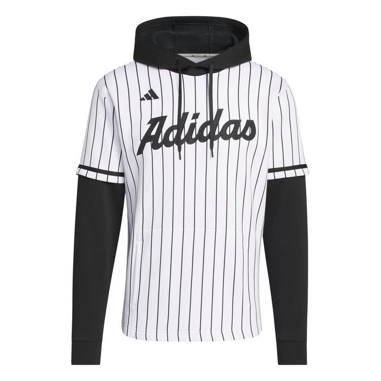 adidas adidas adidas&nbsp;Dugout&nbsp;Pinstripe&nbsp;Kapuzentrikot Hoodie Herren - White / Black - 0 | SportScheck
