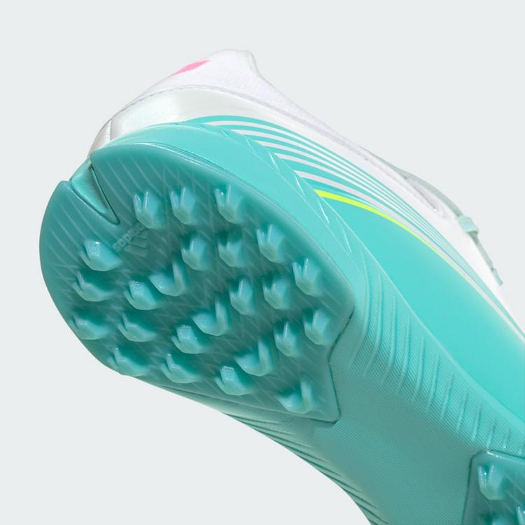 adidas adidas F50 MESSI LEAGUE Turf Fu&szlig;ballschuh Fu&szlig;ballschuhe - Cloud White / Lucid Pink / Flash Aqua - 6 | SportScheck