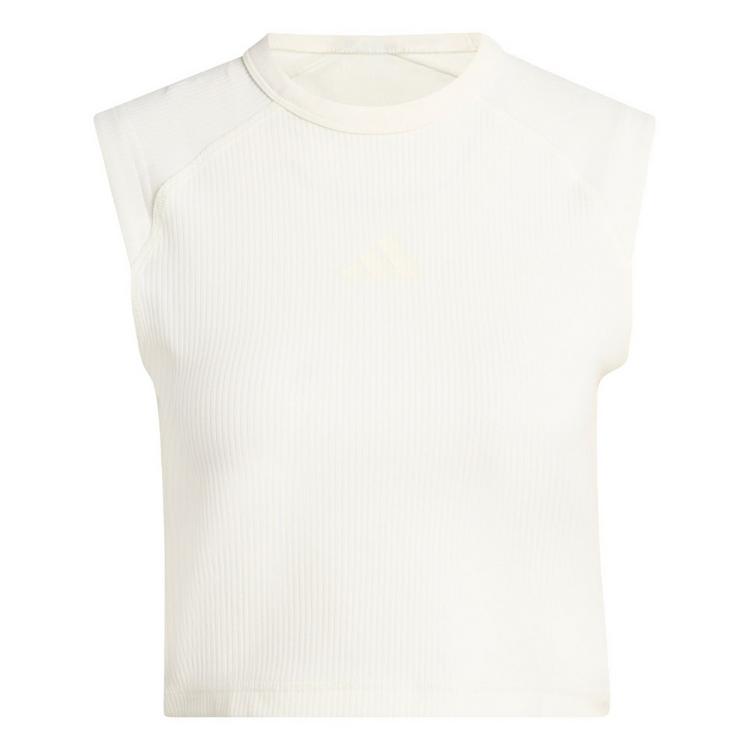 adidas adidas ALL SZN RIB TANKTOP Croptop Damen - Off White - 0 | SportScheck