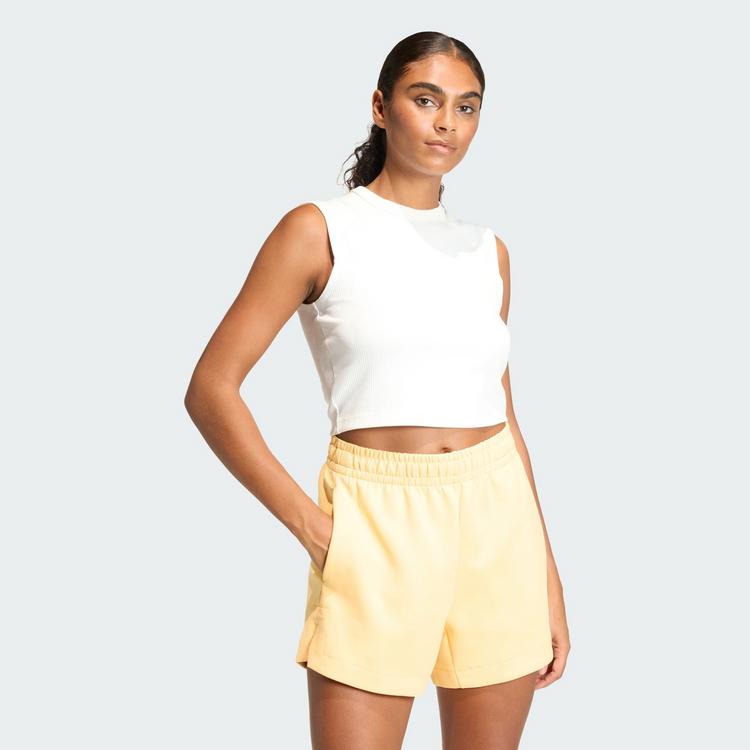 adidas adidas ALL SZN RIB TANKTOP Croptop Damen - Off White - 0 | SportScheck