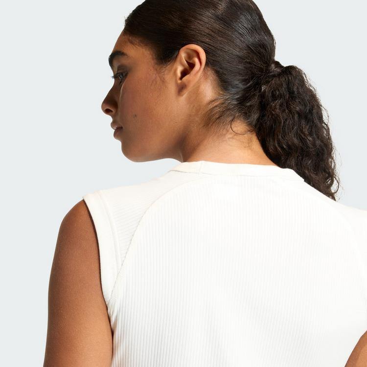 adidas adidas ALL SZN RIB TANKTOP Croptop Damen - Off White - 1 | SportScheck