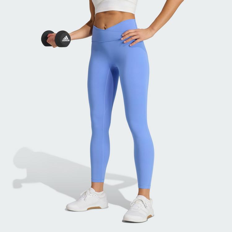 adidas adidas 3-Streifen Studio All Me 7/8 X-Over Tights Damen - Blue Fusion - 0 | SportScheck