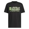 adidas ADIDAS BASKETBALL GRAPHIC T-SHIRT Basketball Shirt Herren - Black / Lucid Lemon