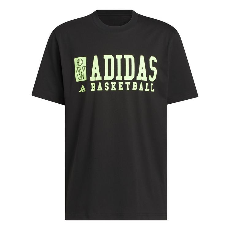 adidas adidas ADIDAS BASKETBALL GRAPHIC T-SHIRT Basketball Shirt Herren - Black / Lucid Lemon - 0 | SportScheck