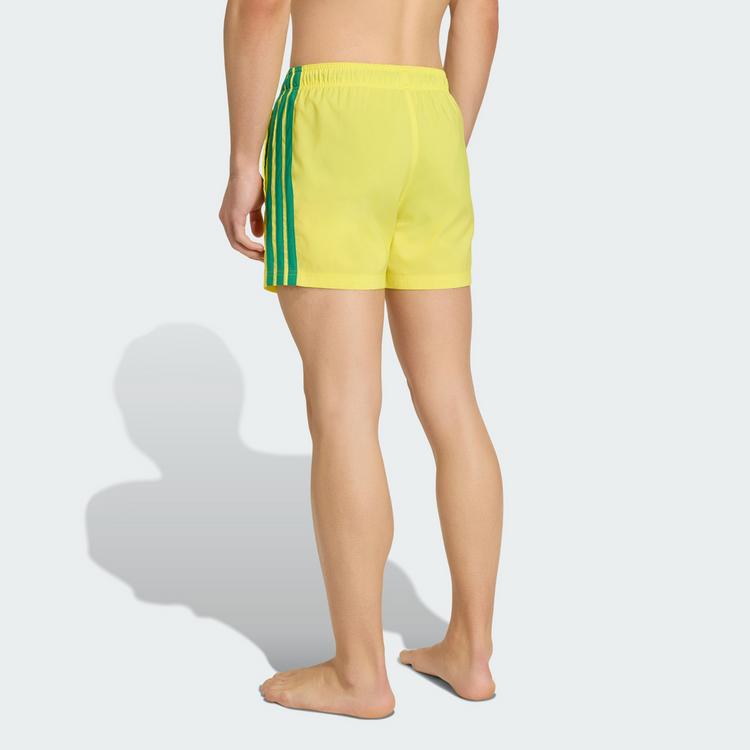 adidas adidas 3-Streifen Badeshorts, 13 cm Badehose Herren - Bright Yellow / Bold Green - 1 | SportScheck