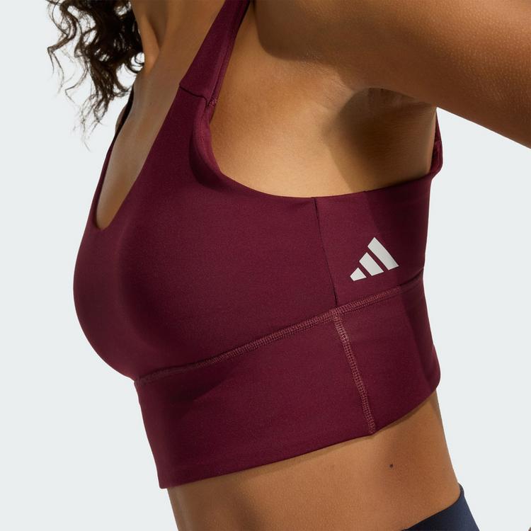 adidas adidas 3-Streifen Studio All Me Light Support BH Damen - Maroon - 2 | SportScheck