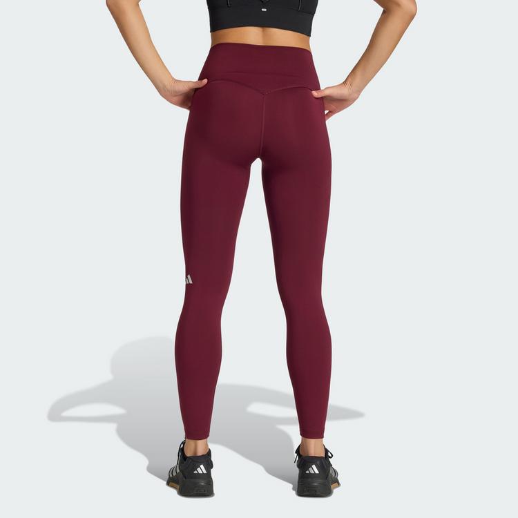 adidas adidas 3-Streifen Studio All Me 7/8 X-Over Tights Damen - Maroon - 1 | SportScheck