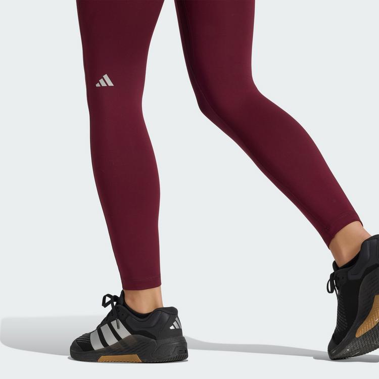 adidas adidas 3-Streifen Studio All Me 7/8 X-Over Tights Damen - Maroon - 1 | SportScheck