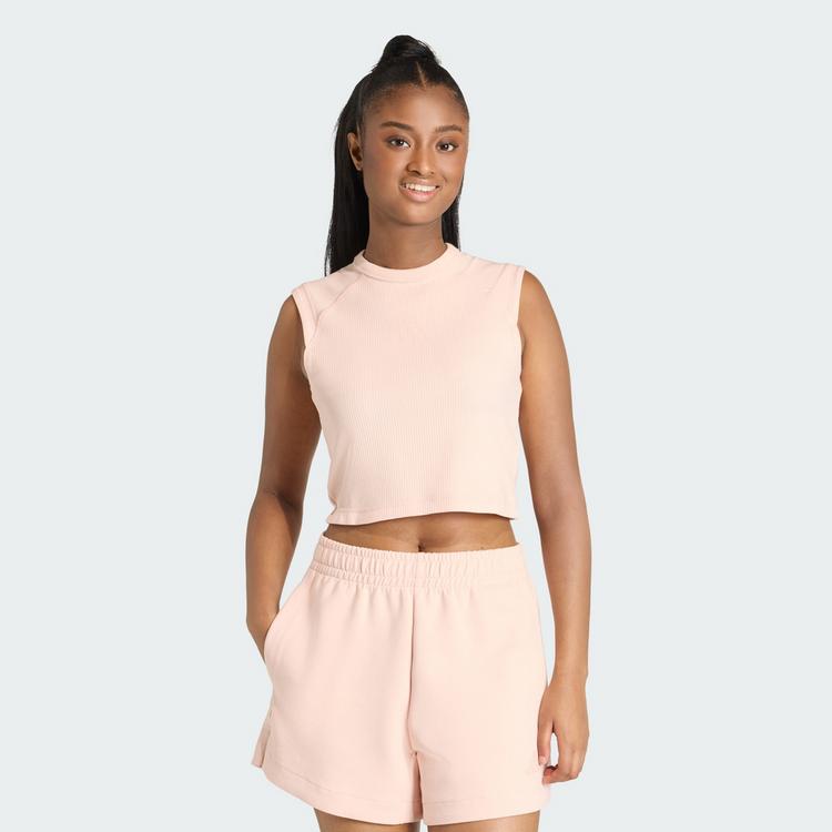 adidas adidas ALL SZN RIB TANKTOP Croptop Damen - Blush Pink - 0 | SportScheck