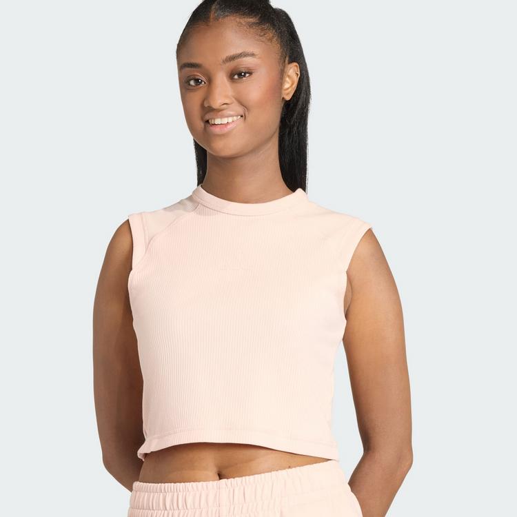 adidas adidas ALL SZN RIB TANKTOP Croptop Damen - Blush Pink - 1 | SportScheck