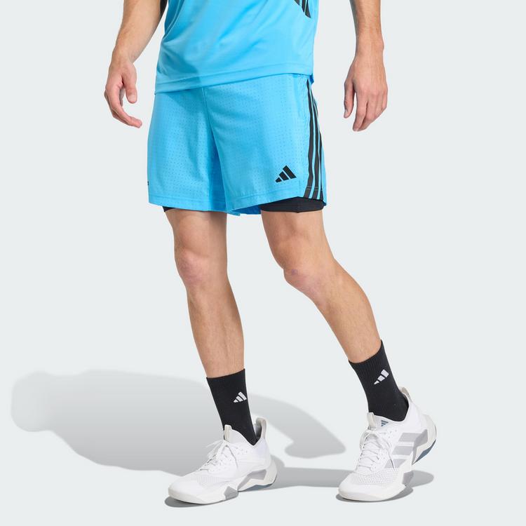 adidas adidas TECH ESSENTIALS WORKOUT 2in1 SHORTS Funktionsshorts Herren - Lucid Aquamarine - 0 | SportScheck