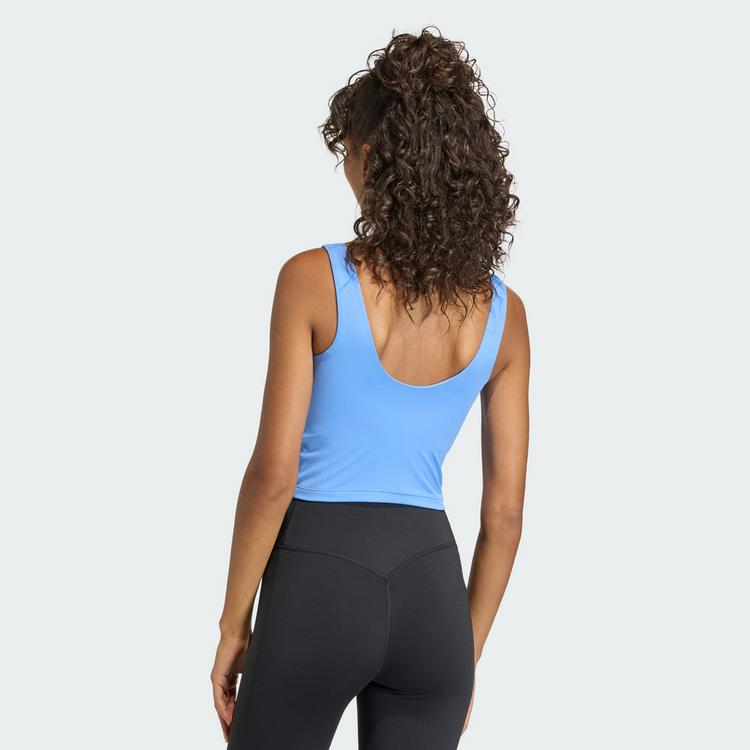 adidas adidas 3-Streifen Studio All Me Tanktop, Funktionstank Damen - Blue Fusion - 1 | SportScheck
