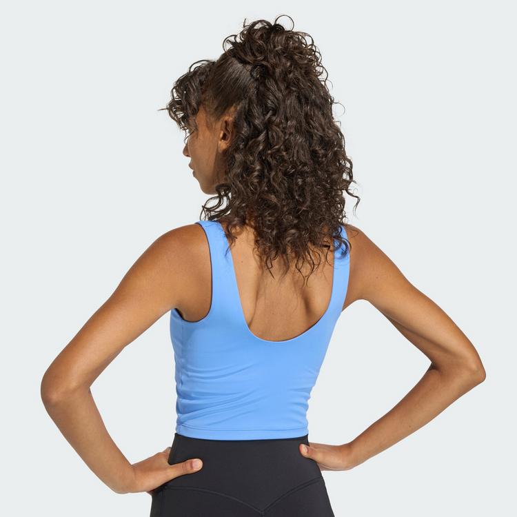 adidas adidas 3-Streifen Studio All Me Tanktop, Funktionstank Damen - Blue Fusion - 1 | SportScheck