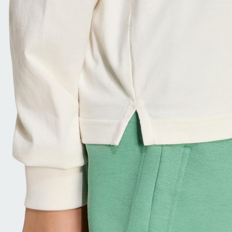 adidas adidas 3 STRIPES STUDIO BOYFRIEND LONGSLEEVE Langarmshirt Damen - Chalk White - 1 | SportScheck