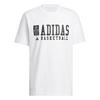 adidas ADIDAS BASKETBALL GRAPHIC T-SHIRT Basketball Shirt Herren - White / Black