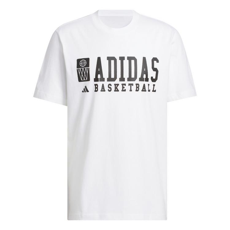 adidas adidas ADIDAS BASKETBALL GRAPHIC T-SHIRT Basketball Shirt Herren - White / Black - 0 | SportScheck