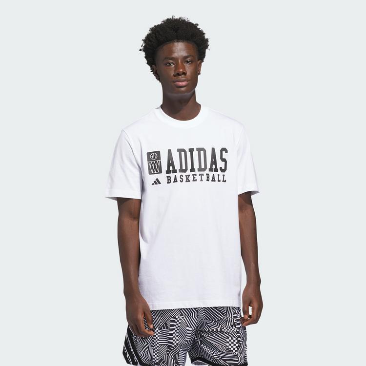 adidas adidas ADIDAS BASKETBALL GRAPHIC T-SHIRT Basketball Shirt Herren - White / Black - 0 | SportScheck