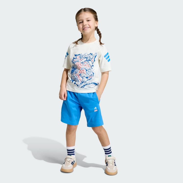 adidas adidas ADIDAS MARVEL AVENGERS T-SHIRT SET Trainingsanzug Kinder - Off White / Ray Blue - 0 | SportScheck