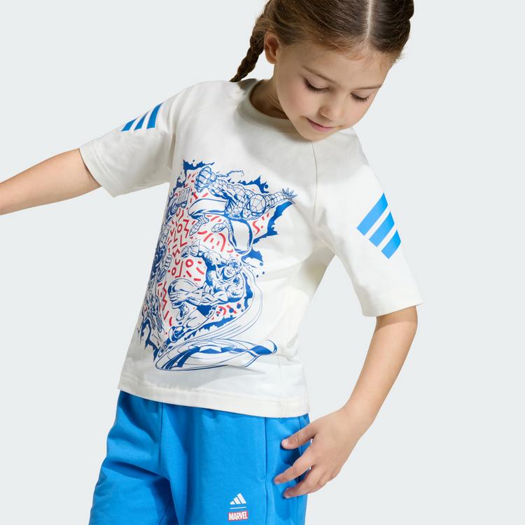 adidas adidas ADIDAS MARVEL AVENGERS T-SHIRT SET Trainingsanzug Kinder - Off White / Ray Blue - 0 | SportScheck
