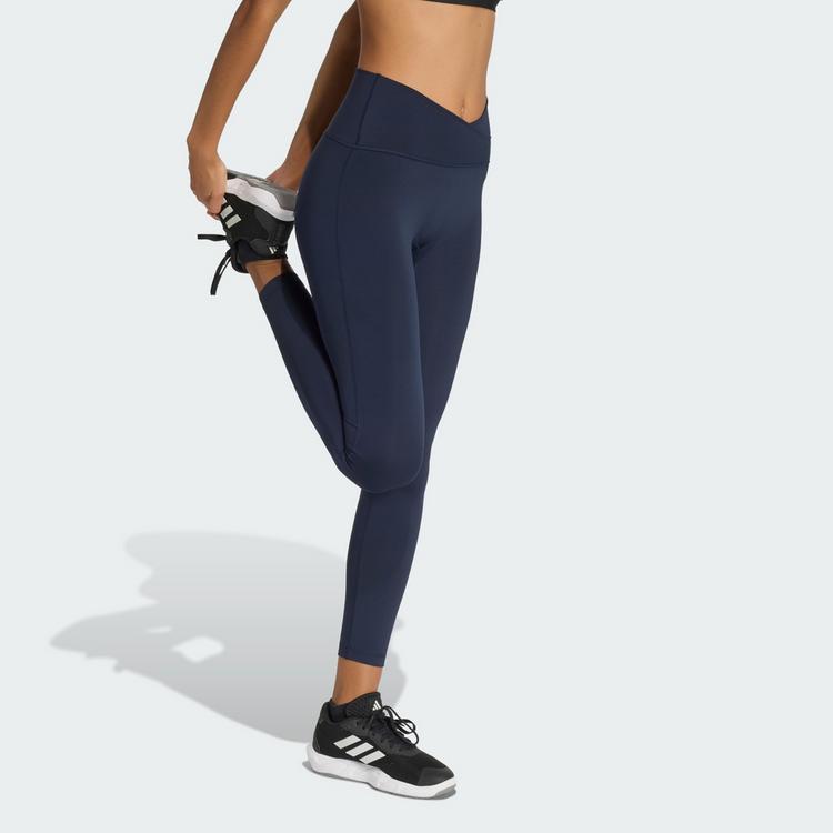 adidas adidas 3-Streifen Studio All Me 7/8 X-Over Tights Damen - Legend Ink - 0 | SportScheck