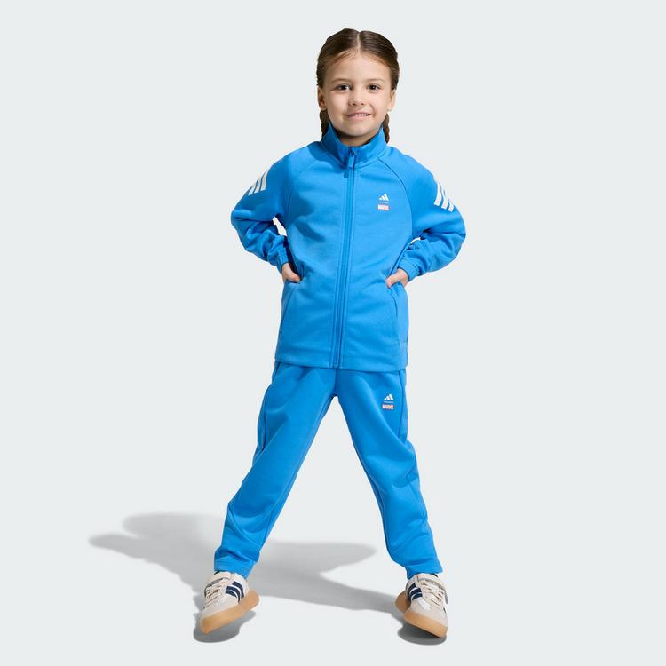 adidas adidas ADIDAS MARVEL AVENGERS TRAININGSANZUG Trainingsanzug Kinder - Ray Blue / Off White - 0 | SportScheck