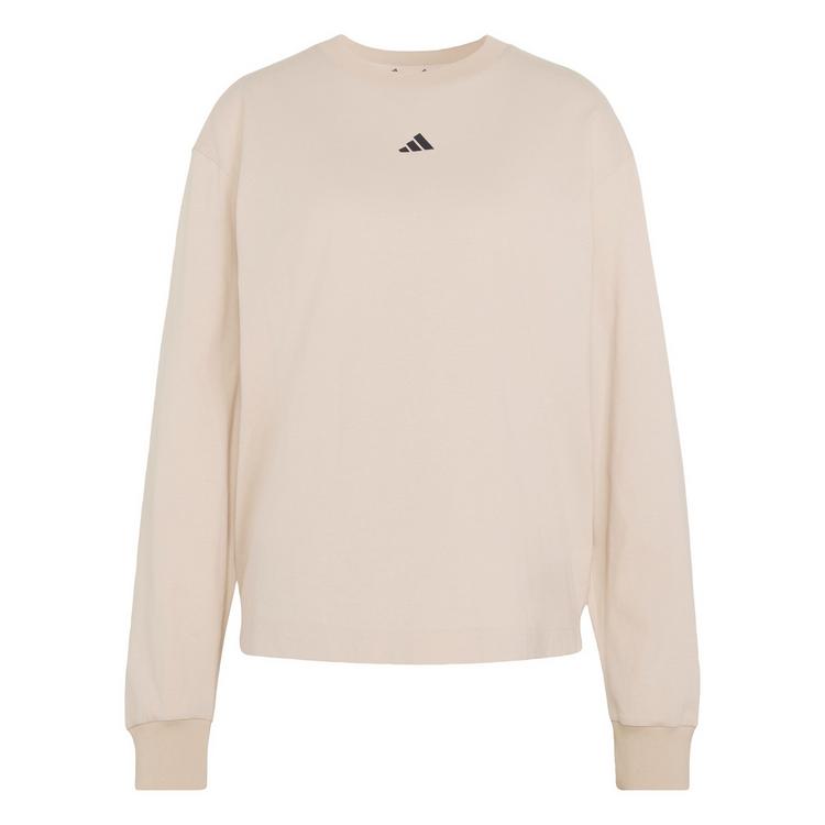 adidas adidas 3 STRIPES STUDIO BOYFRIEND LONGSLEEVE Langarmshirt Damen - Crystal Linen - 0 | SportScheck