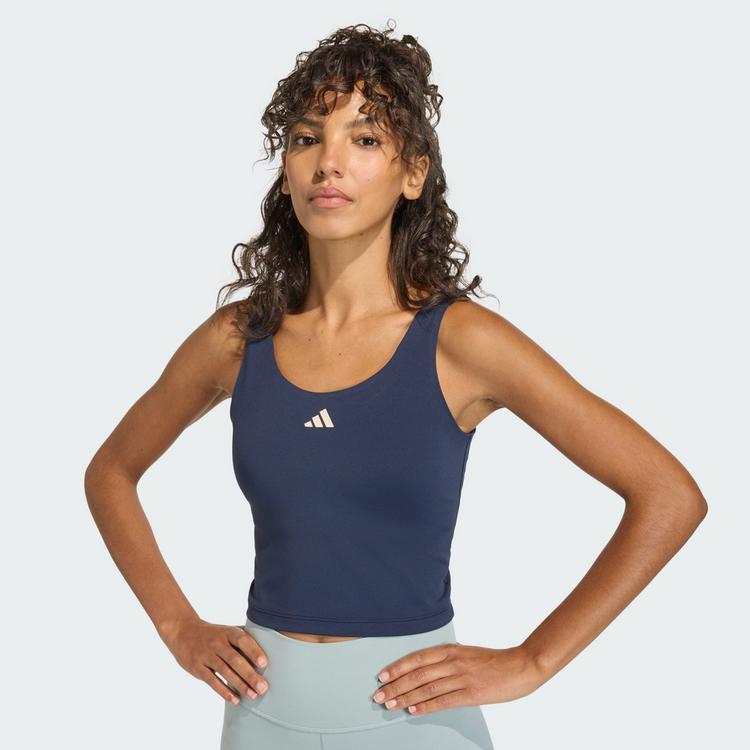 adidas adidas 3-Streifen Studio All Me Tanktop, Funktionstank Damen - Legend Ink - 0 | SportScheck