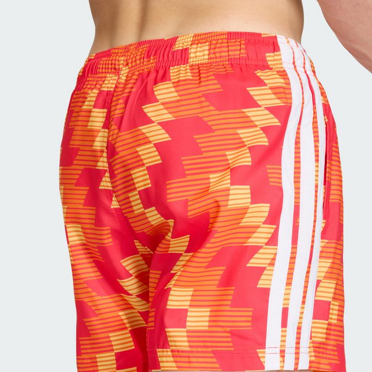 adidas adidas FOOTBALL-INSPIRED GRAPHIC BADESHORTS 5 Badehose Herren - Ice Tangerine / White - 0 | SportScheck
