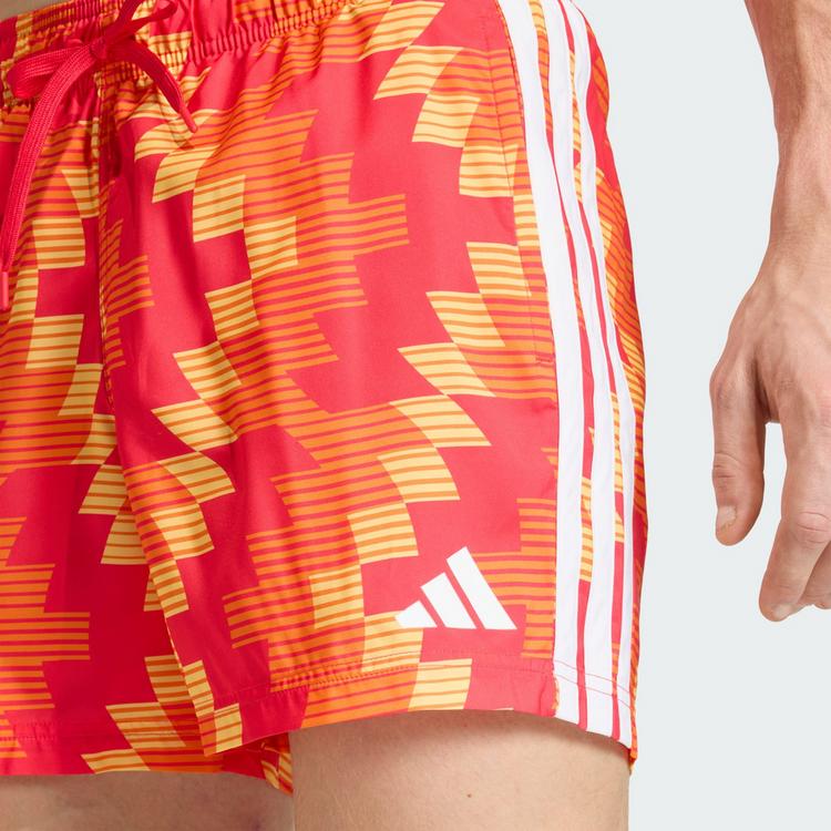 adidas adidas FOOTBALL-INSPIRED GRAPHIC BADESHORTS 5 Badehose Herren - Ice Tangerine / White - 1 | SportScheck