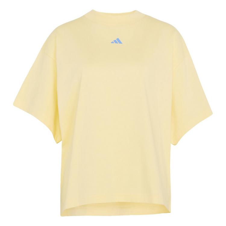 adidas adidas 3 STRIPES STUDIO BOYFRIEND T-SHIRT T-Shirt Damen - Almost Yellow - 0 | SportScheck