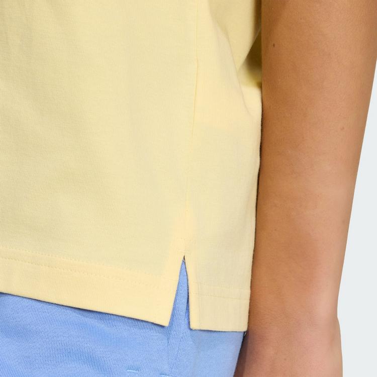 adidas adidas 3 STRIPES STUDIO BOYFRIEND T-SHIRT T-Shirt Damen - Almost Yellow - 1 | SportScheck