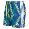 adidas FOOTBALL-INSPIRED GRAPHIC BADESHORTS 5 Badehose Herren - Bright Yellow / White