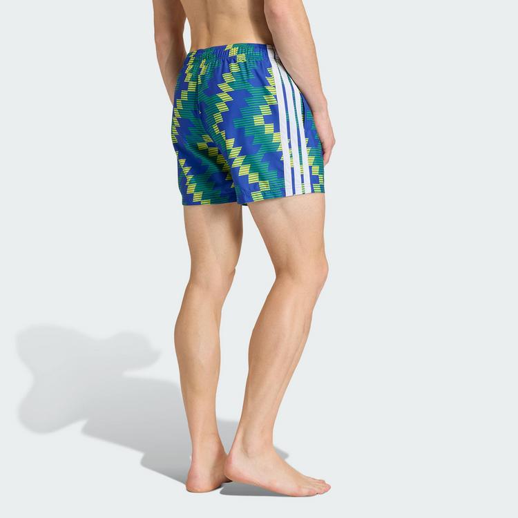 adidas adidas FOOTBALL-INSPIRED GRAPHIC BADESHORTS 5 Badehose Herren - Bright Yellow / White - 1 | SportScheck