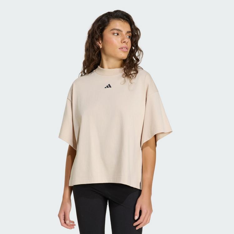 adidas adidas 3 STRIPES STUDIO BOYFRIEND T-SHIRT T-Shirt Damen - Crystal Linen - 0 | SportScheck