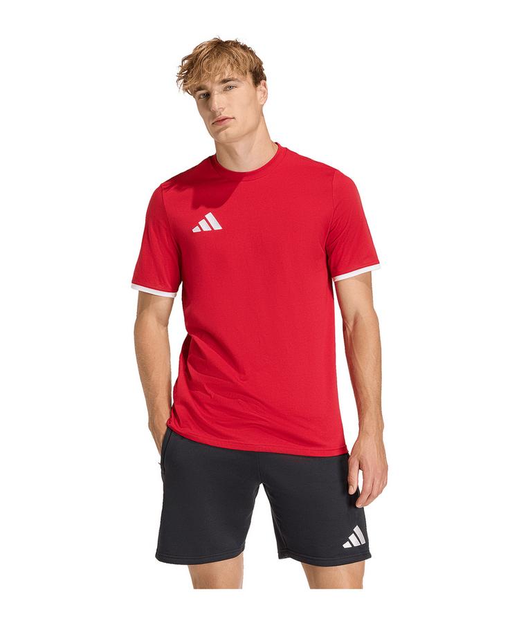 adidas adidas Entrada 26 T-Shirt Wei&szlig; Funktionsshirt Herren - rotweiss - 0 | SportScheck