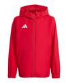 adidas Entrada 26 Regenjacke Kids Trainingsjacke Kinder - rotweiss