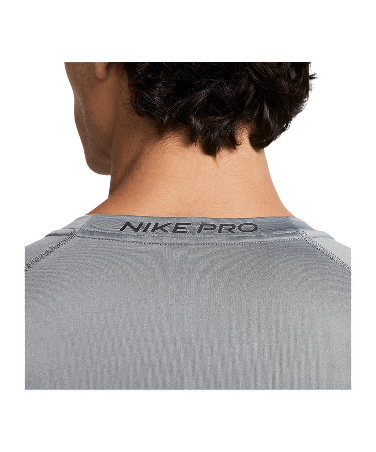 Nike Nike Pro Dri-Fit Training T-Shirt Laufshirt Herren - grauschwarz - 1 | SportScheck