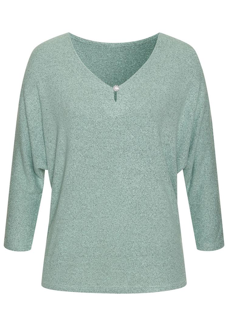 Lascana Lascana 3/4-Arm-Shirt Longshirt Damen - mint - 0 | SportScheck