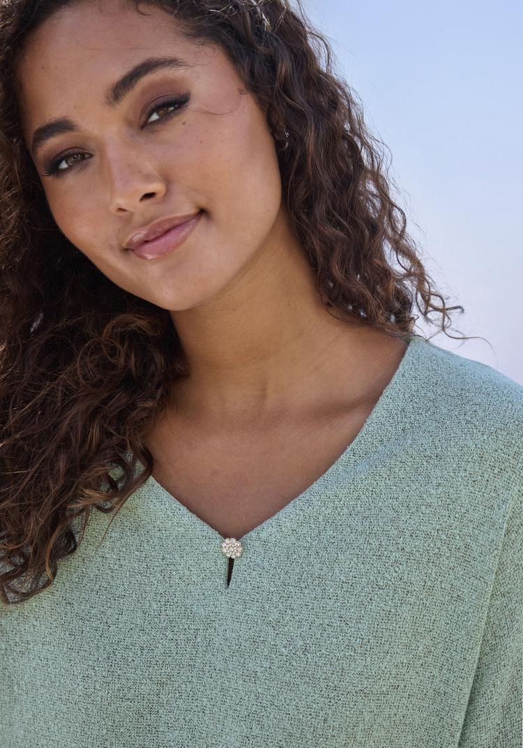 Lascana Lascana 3/4-Arm-Shirt Longshirt Damen - mint - 2 | SportScheck