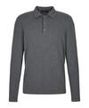 Falke Cotton Polo LS Poloshirt Herren - light greymel. (3390)