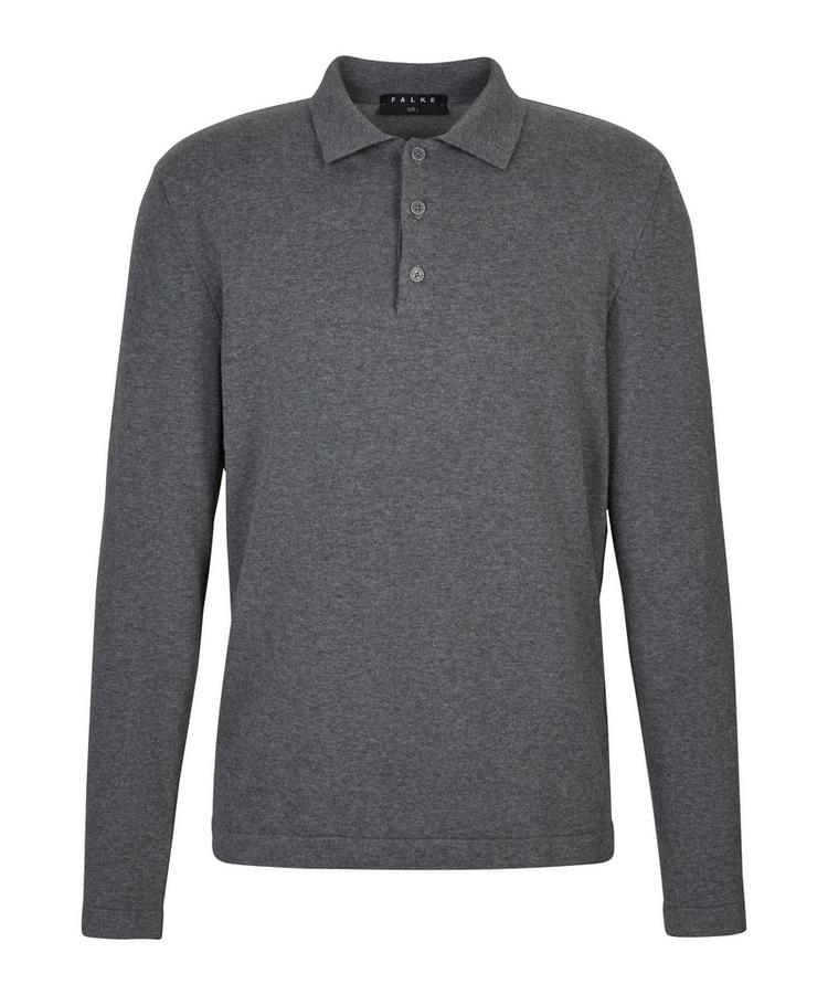 Falke Falke Cotton Polo LS Poloshirt Herren - light greymel. (3390) - 0 | SportScheck
