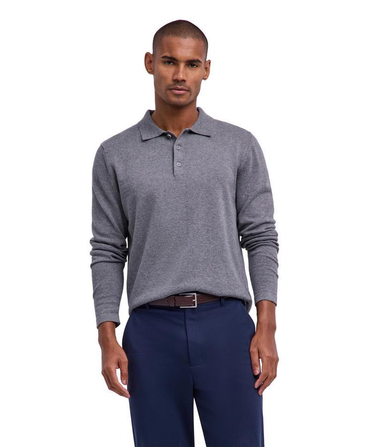 Falke Falke Cotton Polo LS Poloshirt Herren - light greymel. (3390) - 0 | SportScheck