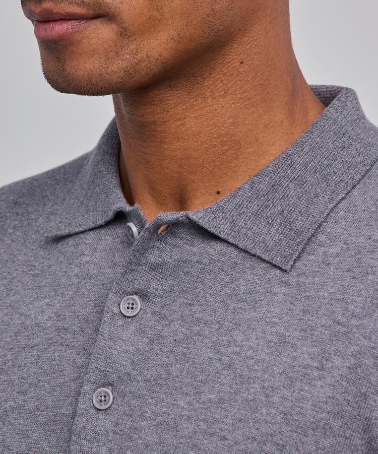 Falke Falke Cotton Polo LS Poloshirt Herren - light greymel. (3390) - 3 | SportScheck